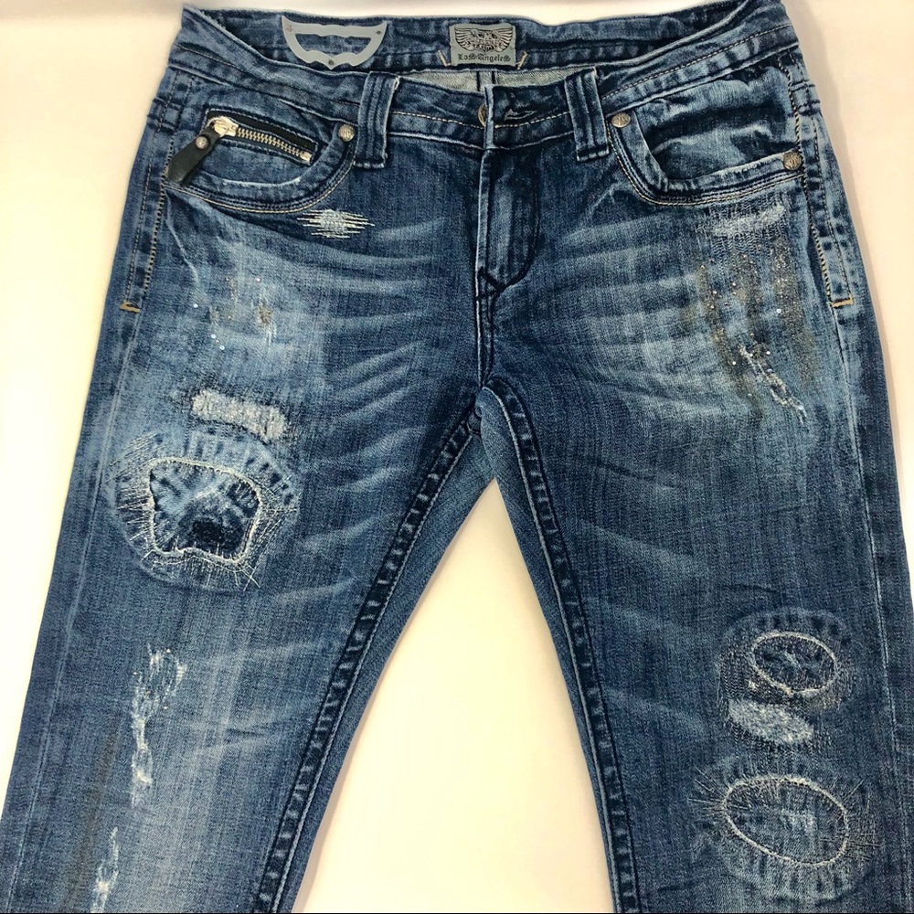 🔥REROCK for Express🔥 distressed skinny jeans
